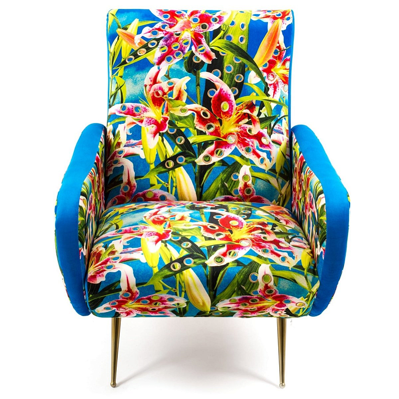Кресло Seletti Armchair Flowers with holes Мульти Латунь Кресло Seletti Armchair Flowers with holes Мульти Латунь в Волгограде | Loft Concept