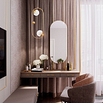 Подвесной светильник с 2-мя сферическими плафонами из рельефного акрила Pearls Suspension Hanging Lamp варинант исполнения - 2 | Loft Concept в Волгограде