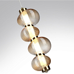 Подвесной светильник с 4-мя рифлеными стеклянными шарами Marcelh Light варинант исполнения - 9 | Loft Concept в Волгограде