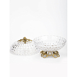 Конфетница из прозрачного рельефного стекла Eden Garden варинант исполнения - 4 | Loft Concept в Волгограде