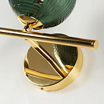 Бра с рифлёными шарообразными плафонами прозрачного и зелёного цвета Bolle Multi Color hanging lamp варинант исполнения - 2 | Loft Concept в Волгограде