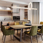 Подвесной линейный светильник Gilbertine Crystals Linear Hanging Lamp варинант исполнения - 4 | Loft Concept в Волгограде