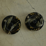 Круглая подставка под благовония из эпоксидной смолы с цветами черная Epoxy Resin Flowers Incense Stand Black варинант исполнения - 2 | Loft Concept в Волгограде