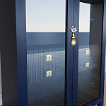 Дизайнерский шкаф витрина Elsa Dreams Blue с 4-мя ящиками варинант исполнения - 4 | Loft Concept в Волгограде