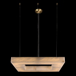 Люстра с квадратным каменным плафоном Calcite Square Light варинант исполнения - 1 | Loft Concept в Волгограде
