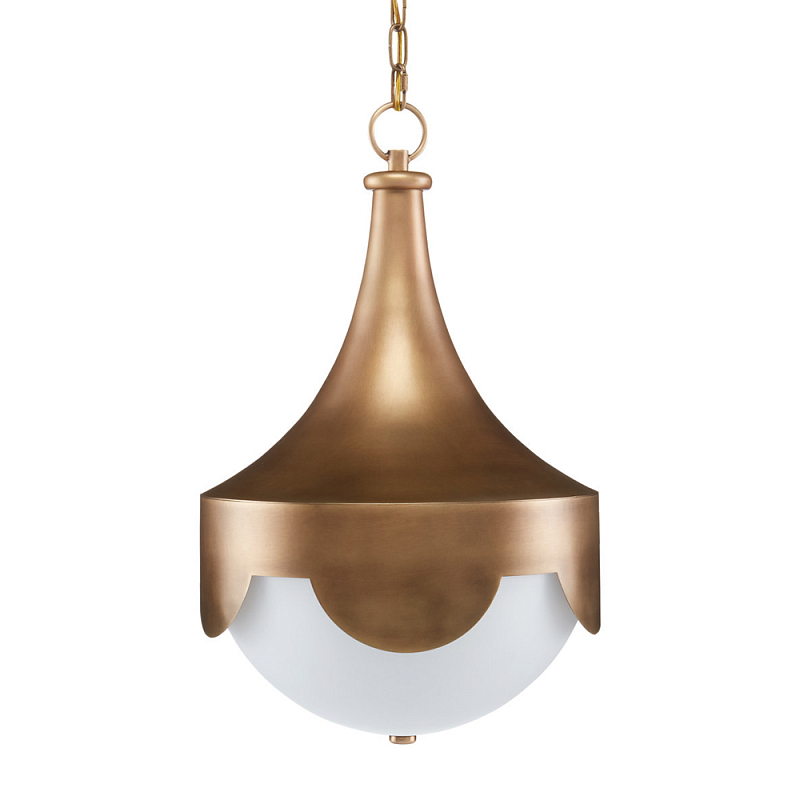 Подвесной светильник светодиодный с каркасом в форме купола Lantern under the Dome Золотой Белый в Волгограде | Loft Concept 