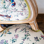 Стул из массива бука бежевый с изображением птиц и цветов Beige Green Chinoiserie Birds Garden Chair варинант исполнения - 5 | Loft Concept в Волгограде