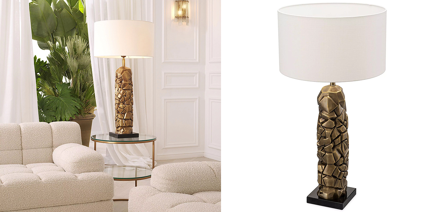 Настольная лампа Eichholtz Table Lamp The Rock Настольная лампа Eichholtz Table Lamp The Rock - Loft-Concept в Волгограде