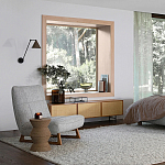 Приставной стол с отделкой из джута Juti D30 см варинант исполнения - 6 | Loft Concept в Волгограде