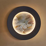 Бра в форме диска черного цвета Borders of Black варинант исполнения - 4 | Loft Concept в Волгограде