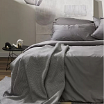 Плед из шерсти мериноса серого цвета 130×180 см Gray Waves варинант исполнения - 7 | Loft Concept в Волгограде