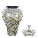 Ваза из стекла с крышкой и декоративными узорами Chinoiserie Ceramics варинант исполнения - 1 | Loft Concept в Волгограде