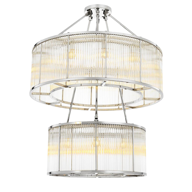 Люстра Chandelier Bernardi Nickel Никель Прозрачный в Волгограде | Loft Concept 