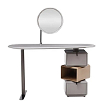 Консоль с зеркалом и  3-мя вращающимися ящиками Eloida варинант исполнения - 1 | Loft Concept в Волгограде