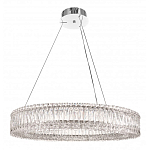 Люстра подвесная круглая из прозрачного хрусталя с корпусом из металла цвета хром Selfsufficient варинант исполнения - 5 | Loft Concept в Волгограде