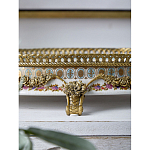 Чаша с цветочным орнаментом на бронзовых ножках Eden Garden варинант исполнения - 4 | Loft Concept в Волгограде