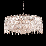 Люстра круглая с хрустальными подвесками на серебряном каркасе Roul Crystal Light варинант исполнения - 1 | Loft Concept в Волгограде