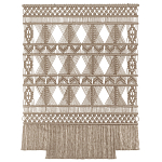 Панно на стену плетеное Макраме бежевый цвет  варинант исполнения - 13 | Loft Concept в Волгограде