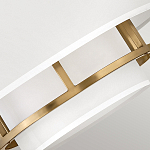 Потолочный светильник с двухслойным белым текстильным абажуром Hinkley варинант исполнения - 18 | Loft Concept в Волгограде