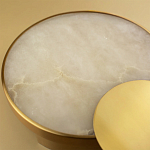 Бра в форме диска из бежевого алебастра Cryptocrystalline Stone варинант исполнения - 2 | Loft Concept в Волгограде