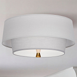 Потолочный светильник круглый серый с тканевым абажуром Ground Gray варинант исполнения - 2 | Loft Concept в Волгограде