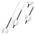 Люстра светодиодная каскадная с 4-мя сферическими стеклянными плафонами Splatter варинант исполнения - 4 | Loft Concept в Волгограде