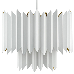 Люстра белая с гофрированным двойным абажуром Corrugated Double Lampshade варинант исполнения - 3 | Loft Concept в Волгограде