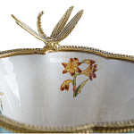 Ваза со стрекозой из фарфора с бронзовыми элементами Paradise Dragonfly варинант исполнения - 3 | Loft Concept в Волгограде