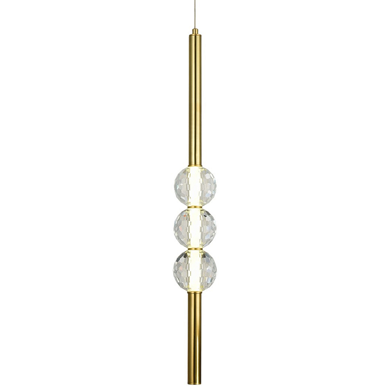 Подвесной светильник Celestin Spheres Brass Trio Hanging Lamp Прозрачный Латунь Подвесной светильник Celestin Spheres Brass Trio Hanging Lamp Прозрачный Латунь в Волгограде | Loft Concept