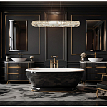 Люстра овальная с мозаичным хрустальным оформлением Sparks of Crystal варинант исполнения - 3 | Loft Concept в Волгограде