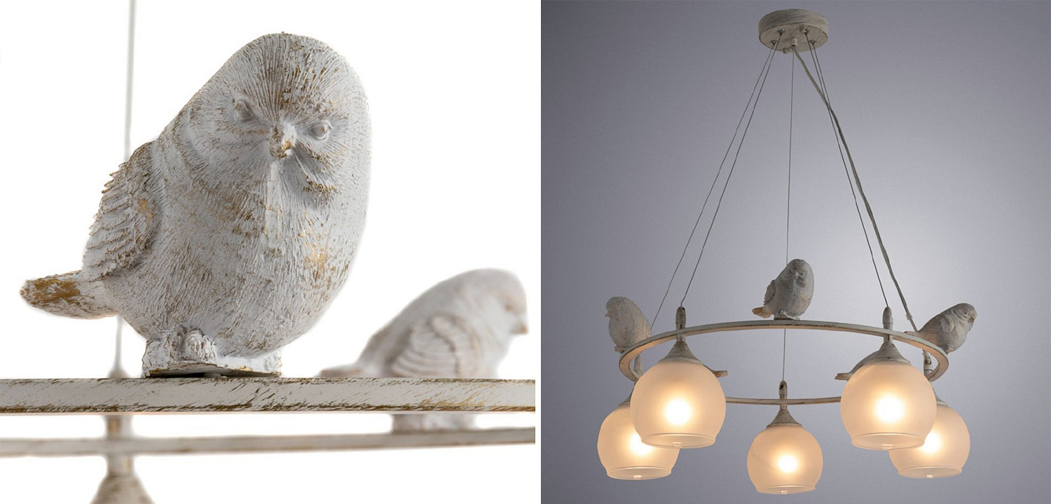 Люстра Provence Bird Chandelier white Люстра Provence Bird Chandelier white - Loft-Concept в Волгограде