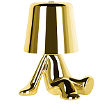 Настольная лампа фигурная золотого цвета с гладким абажуром Высота 17 см Sophia варинант исполнения - 2 | Loft Concept в Волгограде