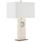 Настольная лампа из мрамора с тканевым прямоугольным абажуром Eternity варинант исполнения - 6 | Loft Concept в Волгограде