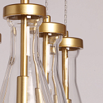 Люстра с 7-ю прозрачными плафонами из стекла в форме капли Lucid Rain  варинант исполнения - 9 | Loft Concept в Волгограде