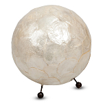 Настольная лампа из перламутра на металлическом каркасе Indonesian Egg варинант исполнения - 3 | Loft Concept в Волгограде