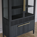 Витрина Primo со стеклянными фасадами и буфетом шпон Черный дуб варинант исполнения - 5 | Loft Concept в Волгограде