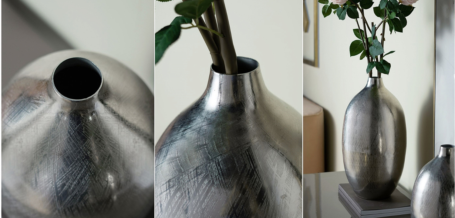 Ваза Silvian Vase silver Ваза Silvian Vase silver - Loft-Concept в Волгограде