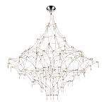 Люстра с тонким металлическим каркасом цвета хром Quasar варинант исполнения - 1 | Loft Concept в Волгограде
