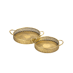 Поднос железный Gold Mesh варинант исполнения - 2 | Loft Concept в Волгограде