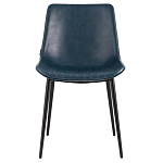 Стул с обивкой из экокожи темно-синего цвета RHOMBUSES UPHOLSTERY варинант исполнения - 2 | Loft Concept в Волгограде