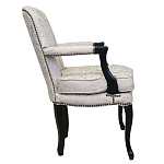 Кресло c растительным орнаментом Aubrey Classical Armchair beige jacquard варинант исполнения - 1 | Loft Concept в Волгограде