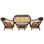 Комплект уличной мебели из ротанга Clara коричневый варинант исполнения - 1 | Loft Concept в Волгограде