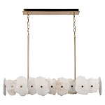 Люстра подвесная линейная с текстурированными мраморными элементами Marble square варинант исполнения - 1 | Loft Concept в Волгограде