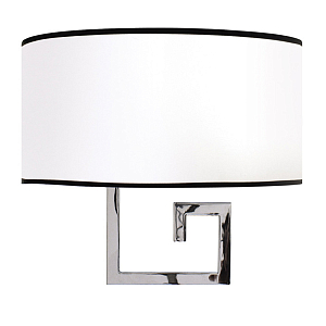 Бра с белым овальным абажуром с черной окантовкой Natural Concepts