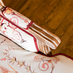 Трехместный диван из массива бука бежевый с растительным орнаментом Raffael Renaissance Beige Sofa варинант исполнения - 4 | Loft Concept в Волгограде