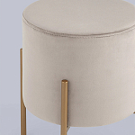 Бежевый пуф на золотистых ножках SANJAY варинант исполнения - 2 | Loft Concept в Волгограде