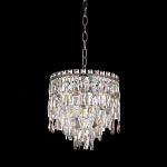 Люстра круглая с хрустальными подвесками на серебряном каркасе Roul Crystal Light варинант исполнения - 8 | Loft Concept в Волгограде