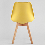 Стул с основой из пластика и мягким сиденьем Arvika Yellow варинант исполнения - 4 | Loft Concept в Волгограде