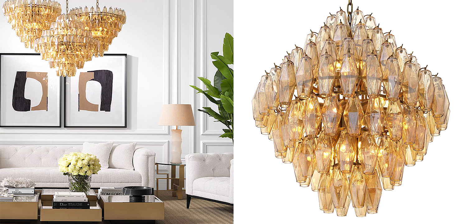 Люстра Eichholtz Chandelier Benini L Amber Люстра Eichholtz Chandelier Benini L Amber - Loft-Concept в Волгограде
