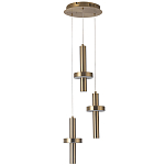 Каскадный светильник с 3-мя плафонами Flos Brass Metal Acrylic Trio Hanging Lamp варинант исполнения - 1 | Loft Concept в Волгограде